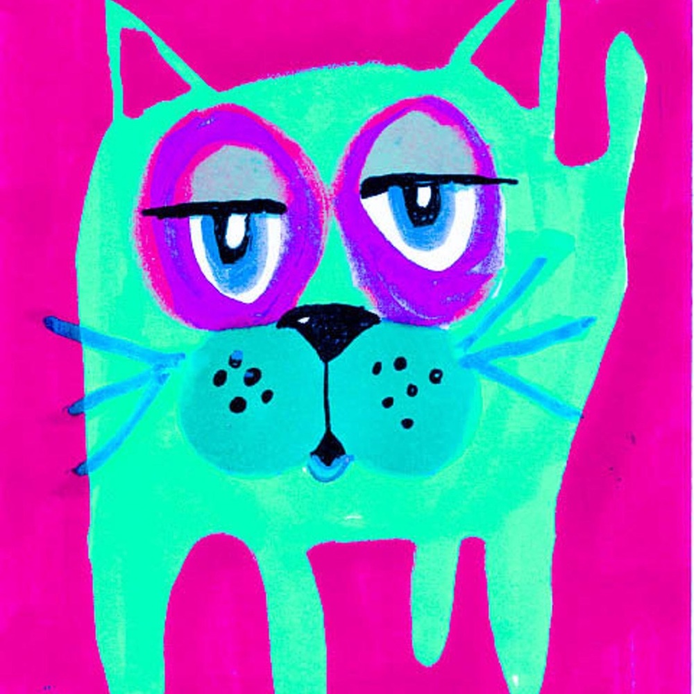 Whimsical Cat 🐱 Print
